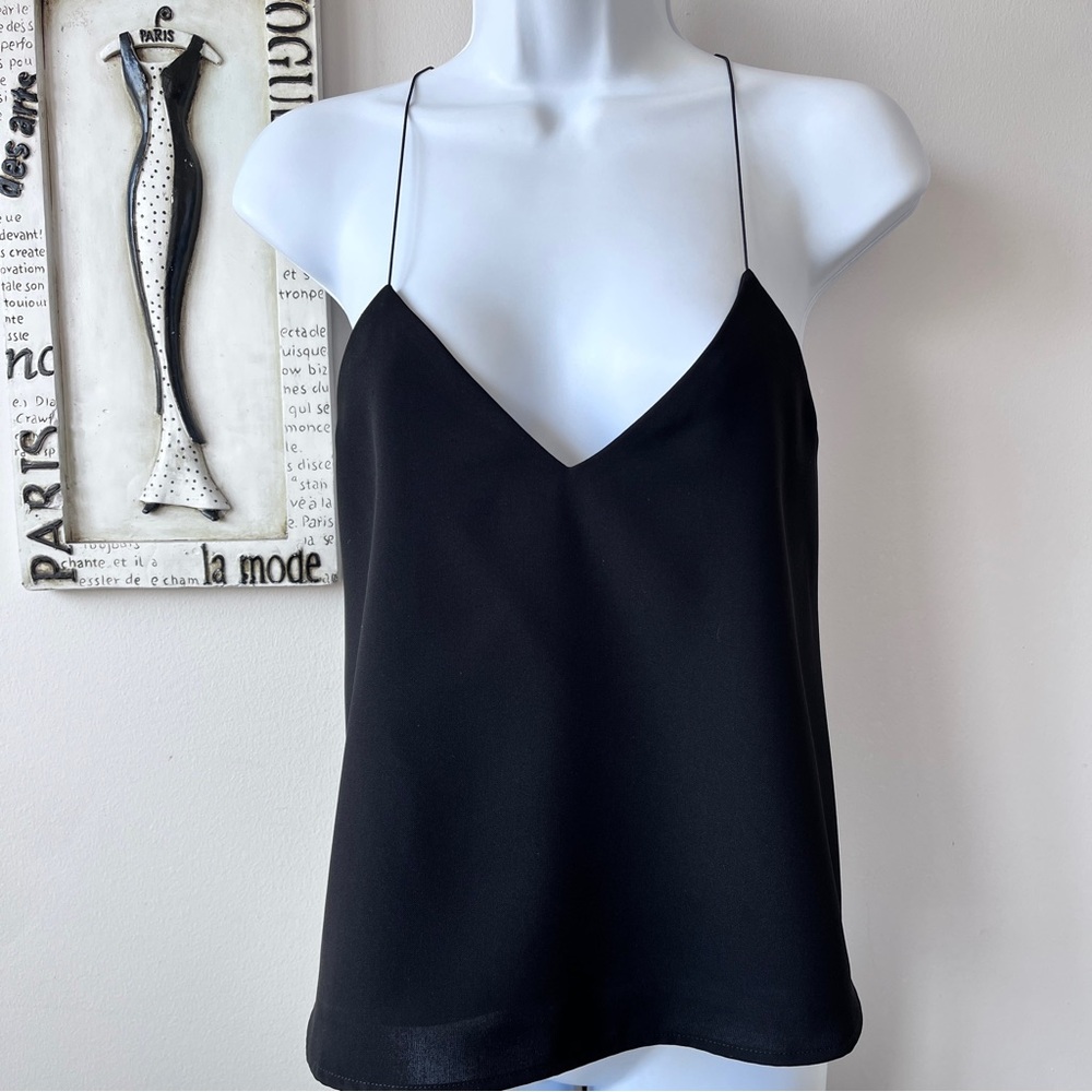 Tobi Black Backless Spaghetti Strap Cami Top Size L